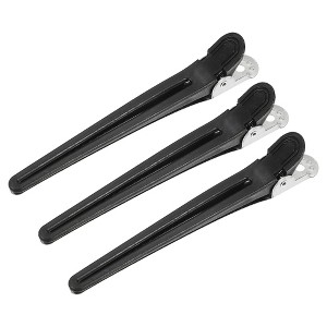 Unique Bargains No Crease Nonslip Plastic Duckbill Hair Clip Black - 1 of 4