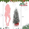 Acekool 4.5ft Snow-Touched Tree - 200 Pre-Lit Warm LEDs with 8 Light Settings - 3 of 4