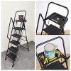 Gulches 5-step ladder, foldable step stool with tool tray and wide non slip pedals, sturdy steel ladder, lightweight portable steel step stool - 2 of 4