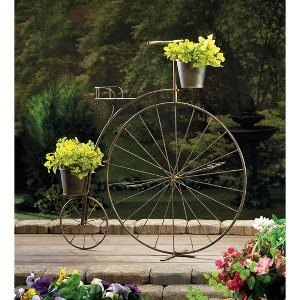 Zingz Home Old-Fashioned Bicycle Plant Stand 32x10x33.75" - 1 of 4