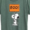 Women's - Peanuts - Snoopy Boo Sign Short Sleeve Graphic T-Shirt - 2 of 4