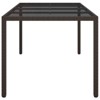 vidaXL Garden Dining Table Brown 74.8x35.4x29.5 in Poly Rattan - 4 of 4