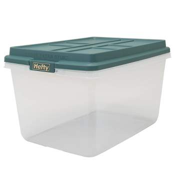 Large Latching Clear Ornament Storage Box Green Lid - Brightroom™