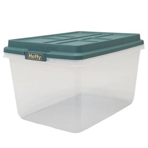 Reviews for 72 qt. Stack and Pull Clear Storage Box with Lid in