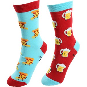 Pavilion Gift Company - Beer and Pizza - M/L Adult Sock - Socks - 1 of 4