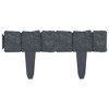 vidaXL Plastic Garden / Lawn Fence Stone Look 41 pcs 32.8' - 4 of 4