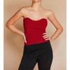 Women's Rey Lurex Rib Corset Top - CRESCENT - 3 of 4