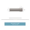 Lavish Home 66-120-Inch Curtain Rod Decorative End Cap Style Finials & Hardware - For Home Decor in Bedroom, Living Room & Kitchen (Silver) - 2 of 4