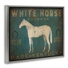 Stupell Industries White Horse Bourbon Vintage Sign Floating Frame Canvas Art - 2 of 4