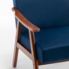 Accent Chair with Solid Wood Frame, Compact Comfortable Seating and Sleek Profile, Mid-Century Modern Design - 4 of 4