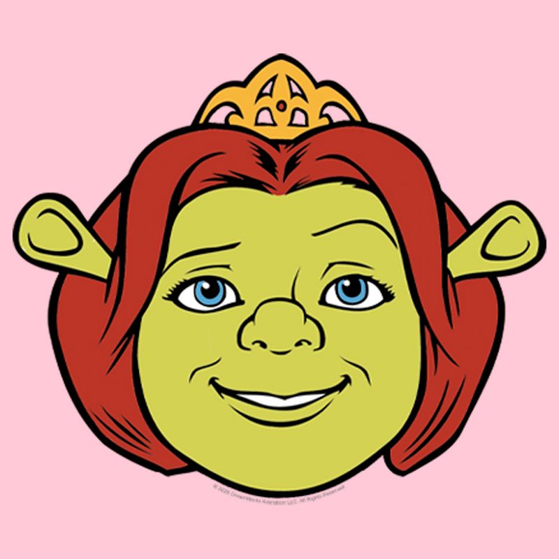 Girl's Shrek Big Face Fiona T-Shirt, 2 of 5