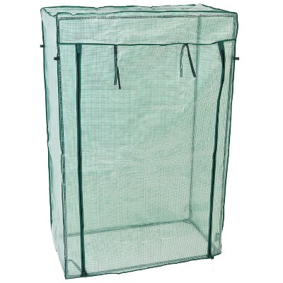 Deluxe Portable UV-Protected Green Plant Starter Greenhouse with Roll-Up Door