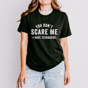 Simply Sage Market You Don't Scare Me I Have Teenagers Short Sleeve Tee - XL - Black - 1 of 4