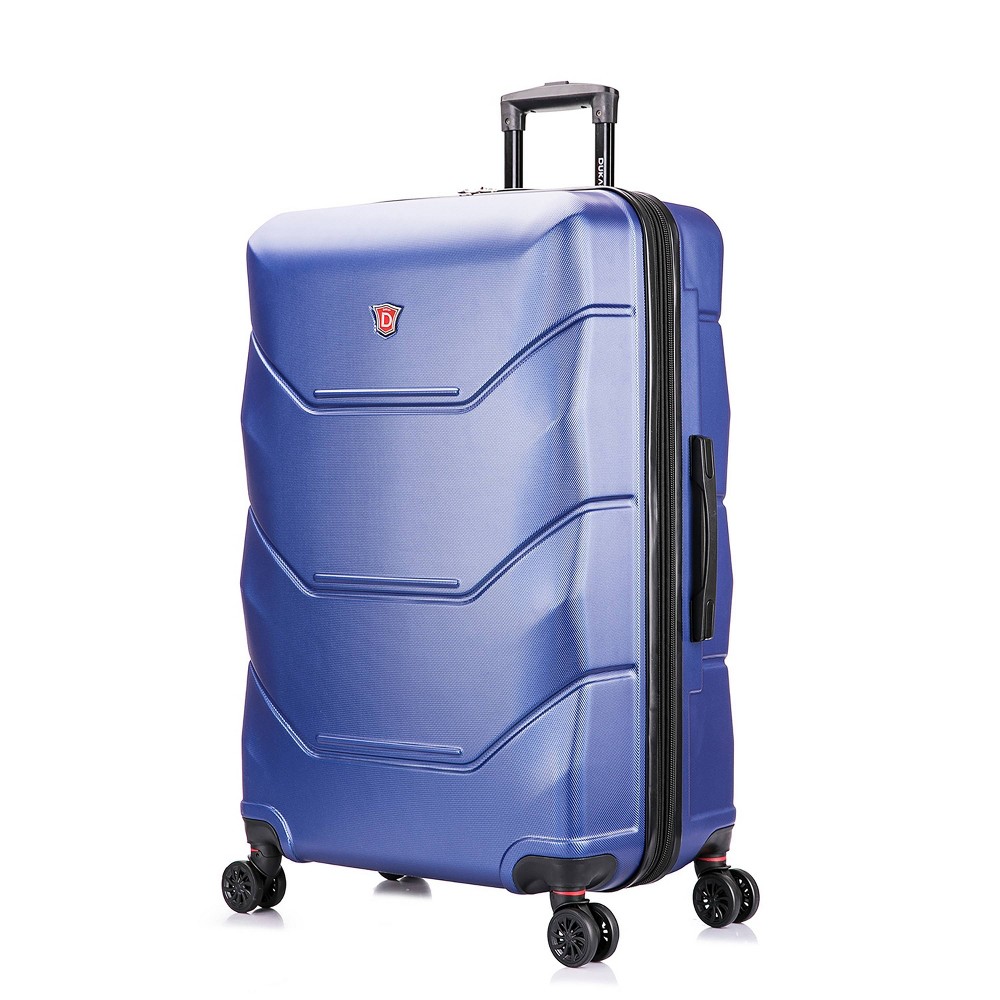 Photos - Luggage Dukap Zonix Lightweight Hardside Large Checked Spinner Suitcase - Blue 