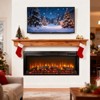 SEVOBAL Indoor Fireplaces 44 Inch Wall Recessed Electric Fireplace with Remote and Imitation Flame, LED Light Heater, Black, 44"*5"*18.8" - 2 of 4