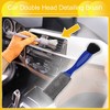 Unique Bargains Car Double Head Detailing Brush Coral Fleece Duster Air Vents Dashboard Screen Brush 8.66" Blue 1 Pc - 2 of 4