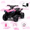 Kids ATV 4 Wheeler, 6V Ride on Toy, Wear-Resistant Wheels, Music & Foot Pedal, Battery Powered Electric Quad Car for Kids Toddlers 3-10 - 4 of 4