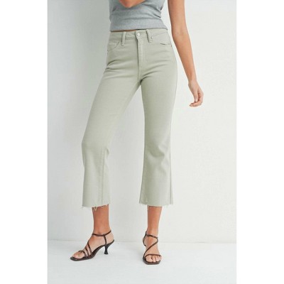 Women's High Rise Cropped Flare Jeans - JBD.
