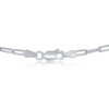 Links of Italy Sterling Silver 2.8mm Paper Clip Linked Chain - Rhodium Plated - Available Sizes: 9+1  , 16  , 18  , 20  Inches - 2 of 4