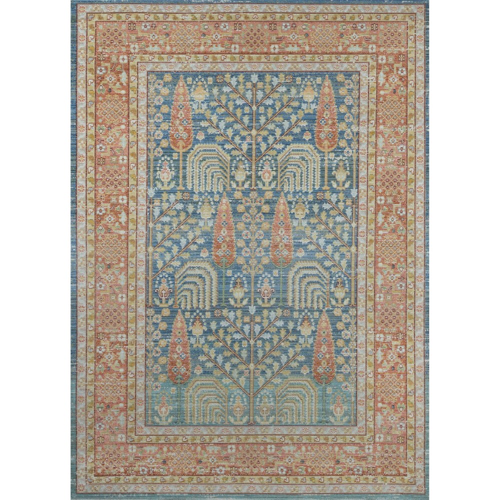 Photos - Area Rug Momeni 7'10"x10'6" Isabella Arely Machine Loomed  Blue: Medallion Pattern, Low Pile, Indoor Polyester Rug 