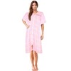 JEFFRICO House Dresses for Women with Pockets - Lightweight Breathable Short Sleeve Muumuu & Nightgowns - Zipper Front Housecoat and Dusters - 4 of 4