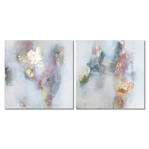 Americanflat Abstract (set Of 2) Canvas Wall Art Set Rose By Christine ...