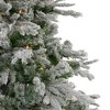 Northlight Real Touch™️ Pre-Lit Medium Flocked Winfield Fir Artificial Christmas Tree - 7.5' - Warm White LED Lights - 4 of 4
