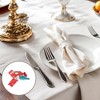 Unique Bargains Napkin Rings Fabric Red 1 Pc - 2 of 3