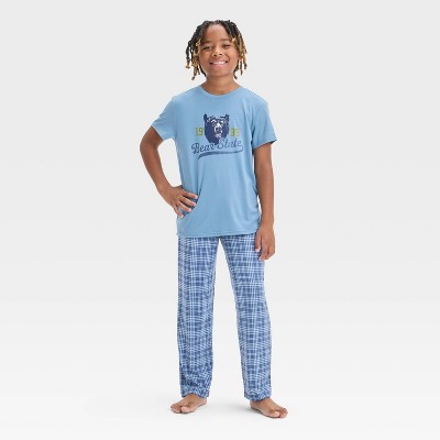 Boys' 3pc 'Bear' Printed Short Sleeve Pajama Set - Cat & Jack™ Blue XXL