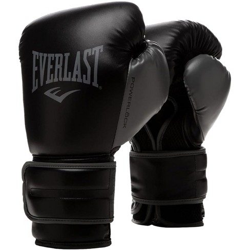 Everlast Powerlock 2R Hook and Loop Training Boxing Gloves - 14 oz. - Black