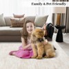 TROPOWLarge Area Rugs Washable Modern Foldable Thin Indoor Non Slip Low Pile Carpet Plain Pattern Print Mat for Bedroom, Bedside, Kids Room - 4 of 4