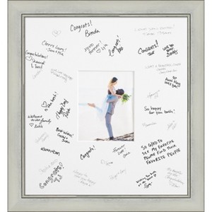 Flair Signature Mat Picture Frame – Guest Book Alternative for Weddings, Graduations, or Retirement – Autograph Photo Mat for Signature Board - 1 of 4