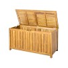 GDFStudio Tritas Patio 100 Gallon Acacia Wood Deck Storage Box, Teak - 4 of 4