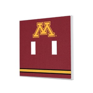NCAA Big Ten Universities Stripe Hidden-Screw Light Switch Plate for Double Toggle - 1 of 4