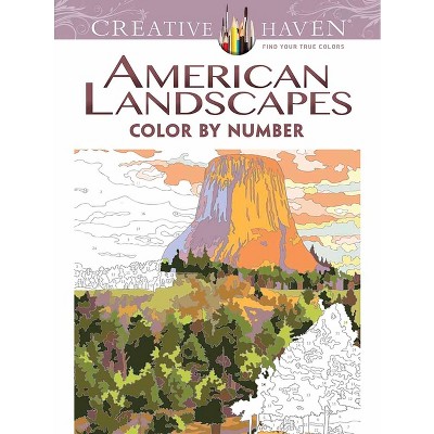 Creative Haven American Landscapes Color by Number Coloring Book - (Adult Coloring Books: USA) by  Diego Jourdan Pereira (Paperback)