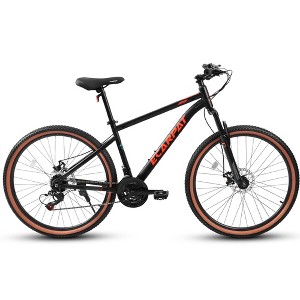 Gulches 24-Inch Teen Mountain Bike, High Carbon Steel Frame, Reliable Disc Brakes, Stylish Brown Edge Tires - 1 of 1