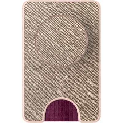 PopSockets PopWallet + (with PopGrip Cell Phone Grip & Stand) -Saffiano Gold