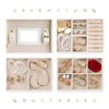 Unique Bargains PU Leather 3 Layer Birthday Gifts Jewelry Organizer Storage Holder with Drawer and Mirror - 4 of 4