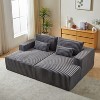 TiramisuBest 87" No-Assembly Oversized Sectional Chaise, Plush Reclining Sofa Bed for Indoor Living Room & Bedroom-Beige - 4 of 4