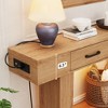 Dolonm 63" U-Shaped Console Table&2-Drawer,USB-C Outlet&LED Lights,Easy Assembly,for Foyer/Living Room/Hallway - 3 of 4