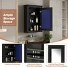 FONTOI Wall Mounted Medicine Cabinet Bathroom Storage Cabinet with Mirror Over Toilet Space Saver Cabinet, Home Organizer, Black, 20"* 7.1"*27.8" - 4 of 4