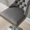 Sapphtopaz Set of 2 Swivel Bar Stools High Chairs with Tufted Back Adjusatble Height 27"-35" Barstools for Kitchen, Living Room - 2 of 4