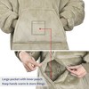 Catalonia Oversized Blanket Hoodie Sweatshirt, Wearable Fleece Blanket Pullover, Soft Warm Comfortable Portable Travel Sweater Pillow for Men Women - 4 of 4