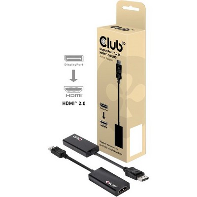 Club 3D DisplayPort 1.2 to HDMI 2.0 4K60Hz UHD Active Adapter