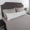 Hastings Home Bamboo Charcoal-Infused Memory Foam Body Pillow With Bamboo Fiber Cover - 14" x 50", White - image 4 of 4