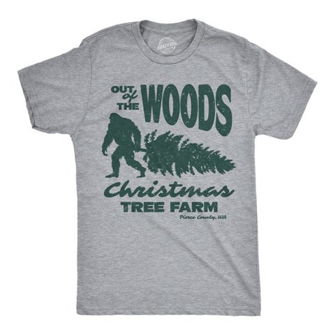 Мужские футболки Crazy Dog T-Shirts, Inc. Mens Funny T Shirts Out of The Woods Christmas Tree Farm Sarcastic Xmas Graphic Tee for Men - Crazy Dog Men's T Shirt Gift For Christmas Light XL