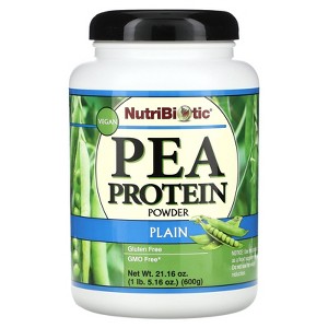NutriBiotic Pea Protein Powder, Plain, 21.16 oz (600 g) - 1 of 2