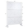 DSVIMOY Outdoor & Indoor Privacy Screen, Freestanding Decorative Privacy Screen for Deck Balcony Patio, White, 48"*76"*16" - 3 of 4