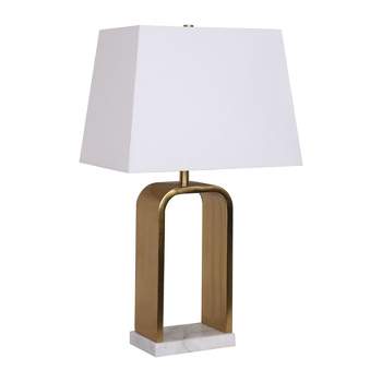 SAGEBROOK HOME 25" Classic Metal Table Lamp Gold/White