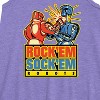 Girls' - Rock 'Em Sock 'Em Robots - Red Rocker, Blue Bomber Graphic Sleeveless Aline Dress - 2 of 3